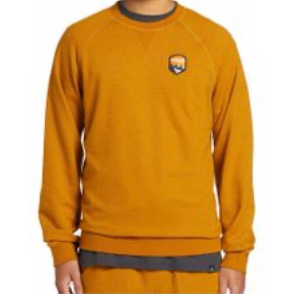 Alpine Design Men's‎ Garment Dye Terry Crewneck Sweatshirt - Bronzed Topaz Large